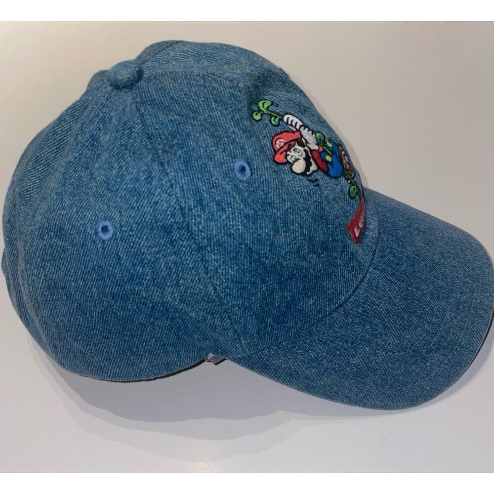 LEVI’S SUPER MARIO SNAPBACK HAT NINTENDO CLASSIC BLUE SNAPBACK MARIO KART Hat - Picture 4 of 7